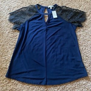 Maurice’s Blouse with Lace Detail NWT